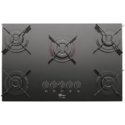 Cooktop 5 Bocas Fit Line Fischer Bivolt Preto Cooktop 5 Bocas Fit Line Fischer Bivolt Preto