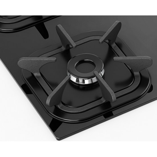 Cooktop 5 Bocas Mueller Com Ultra Chama Preto Cooktop 5 Bocas Mueller Com Ultra Chama Preto
