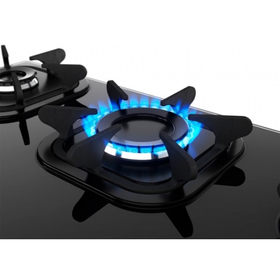 Cooktop 5 Bocas Mueller Com Ultra Chama Preto Cooktop 5 Bocas Mueller Com Ultra Chama Preto