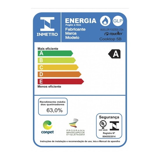 Cooktop 5 Bocas Mueller Com Ultra Chama Preto Cooktop 5 Bocas Mueller Com Ultra Chama Preto