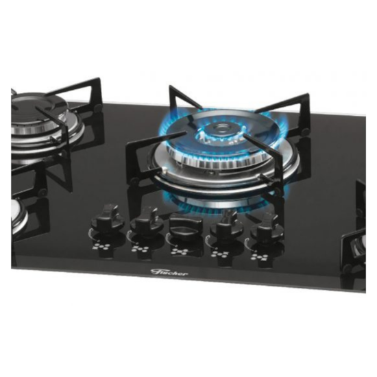 Cooktop 5 Bocas Tripla Chama Fischer 1743 Preto
