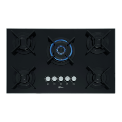 Cooktop 5 Bocas Tripla Chama Infinity Vidro Fischer Preto