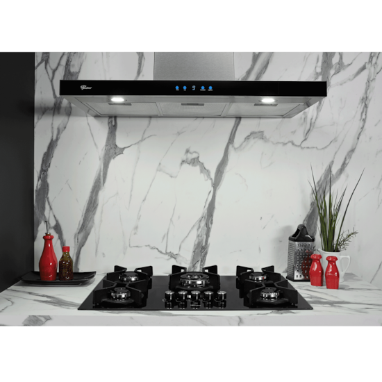 Cooktop 5 Bocas Tripla Chama Infinity Vidro Fischer Preto