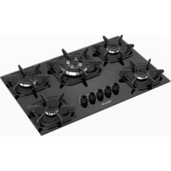 Cooktop 5 Bocas Tripla Chama Mueller Preto Cooktop 5 Bocas Tripla Chama Mueller Preto
