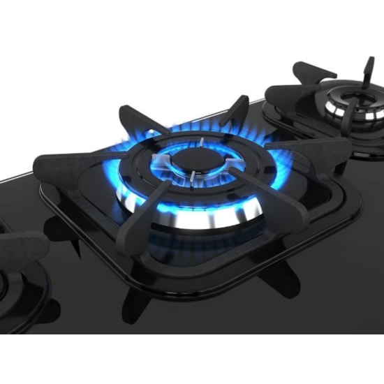 Cooktop 5 Bocas Tripla Chama Mueller Preto Cooktop 5 Bocas Tripla Chama Mueller Preto