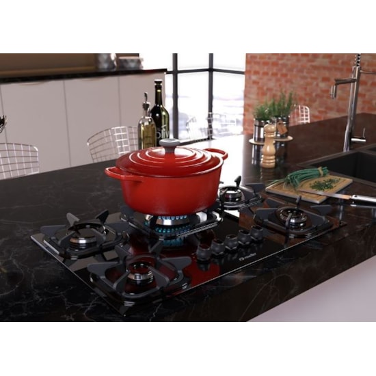 Cooktop 5 Bocas Tripla Chama Mueller Preto Cooktop 5 Bocas Tripla Chama Mueller Preto