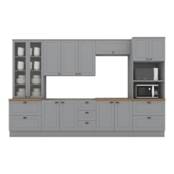 Cozinha Americana 6 Peças Cinza