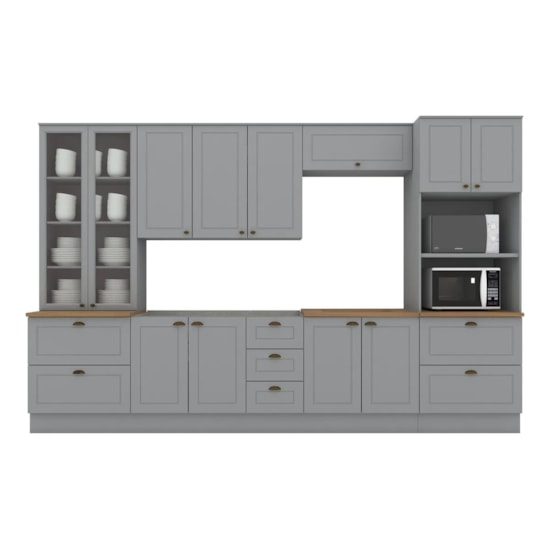 Cozinha Americana 6 Peças Cinza