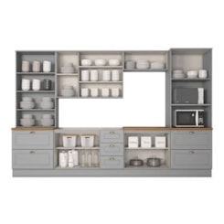 Cozinha Americana 6 Peças Cinza