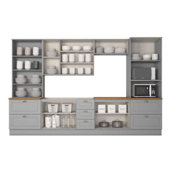 Cozinha Americana 6 Peças Cinza