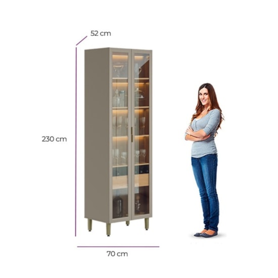 Cozinha Completa 6 Pecas Com Torre Quente E Cristaleira Allure