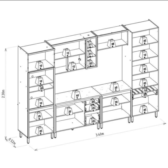 Cozinha Completa 6 Pecas Com Torre Quente E Cristaleira Allure Cozinha Completa 6 Pecas Com Torre Quente E Cristaleira Allure