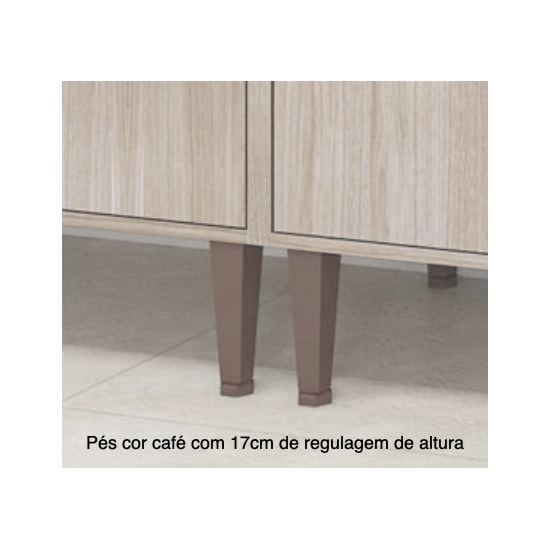 Cozinha Fellicci 5 Peças Nogueira Cozinha Fellicci 5 Peças Nogueira