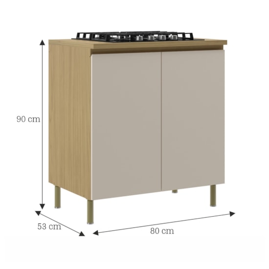 Cozinha Florença 6 Peças Canary Off White