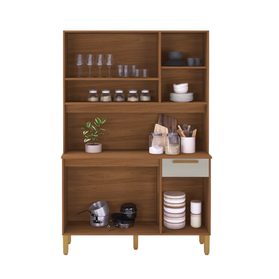 Cozinha Kit Sintra Indekes Freijó Off White Cozinha Kit Sintra Indekes Freijó Off White