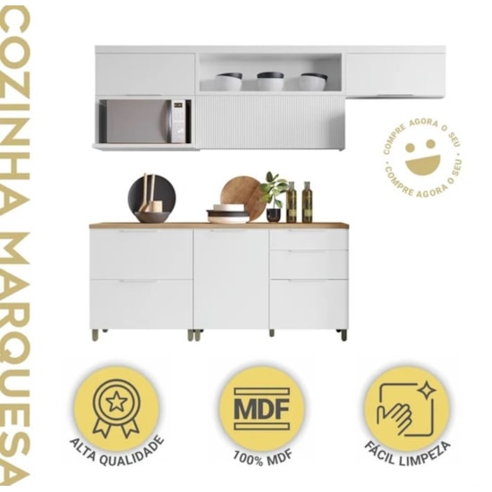 Cozinha Marquesa 5 Peças Nesher Branco