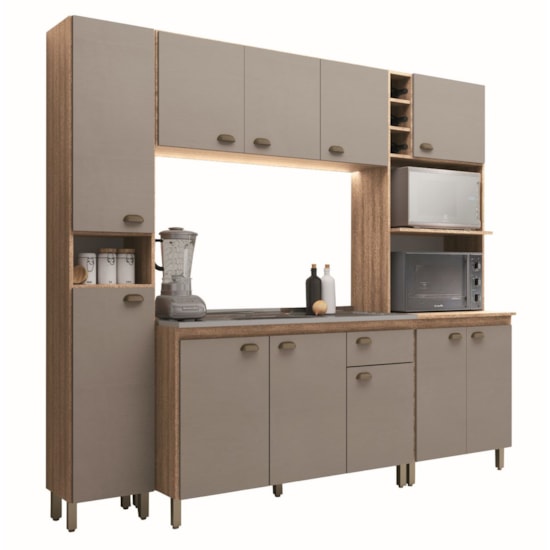 Cozinha New Atlas 4 Peças Amendoa Niagara Cozinha New Atlas 4 Peças Amendoa Niagara