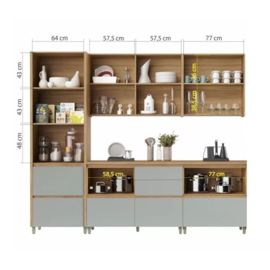 Cozinha Rainha 5 Peças Nesher Nature Verde Cozinha Rainha 5 Peças Nesher Nature Verde