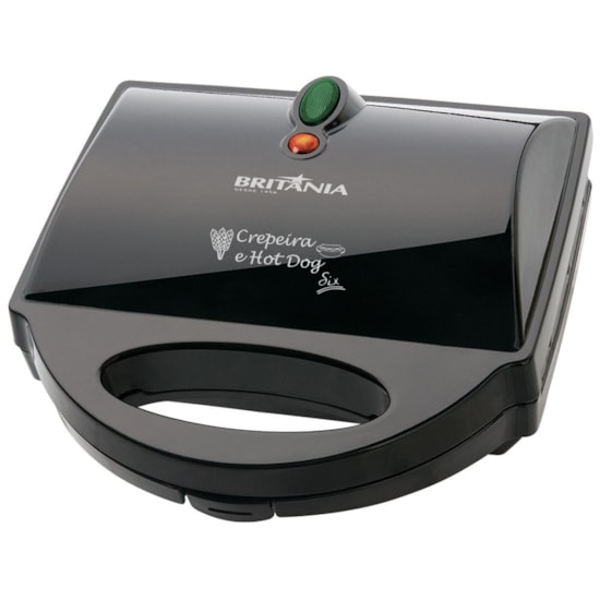 Crepeira E Hot Dog Britânia Six 220V Preto Crepeira E Hot Dog Britânia Six 220V Preto
