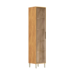 Cristaleira 1 Porta 48Cm Plena Demobile Cinamomo Nude Prime