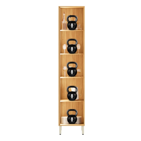 Cristaleira 1 Porta 48Cm Plena Demobile Cinamomo Nude Prime