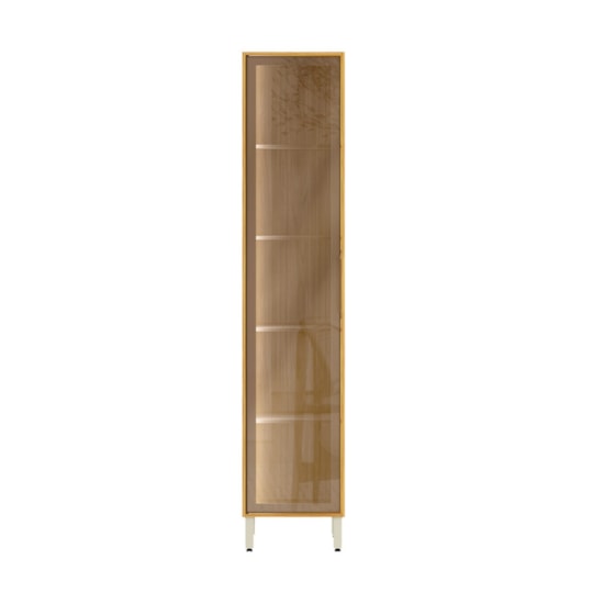 Cristaleira 1 Porta 48Cm Plena Demobile Cinamomo Nude Prime