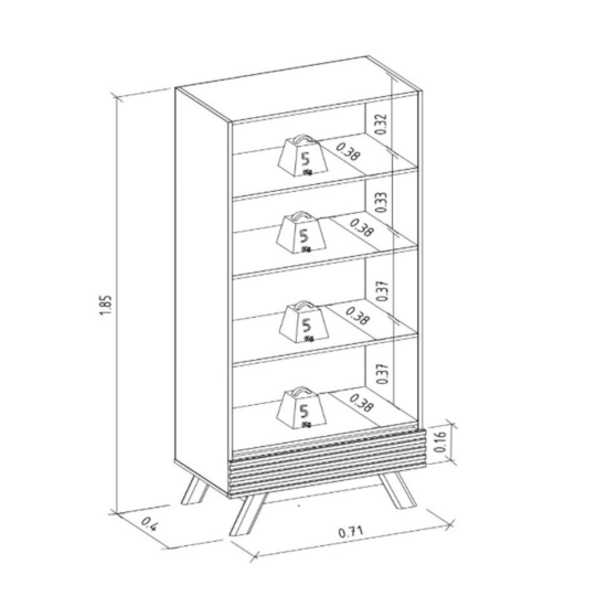 Cristaleira Marsala 2 Pts 1 Gaveta Retrô Freijó Off White Cristaleira Marsala 2 Pts 1 Gaveta Retrô Freijó Off White