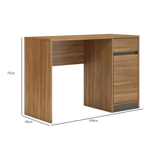 Escrivaninha 109Cm Office 1P 1G Morada Amendola Grafito Escrivaninha 109Cm Office 1P 1G Morada Amendola Grafito