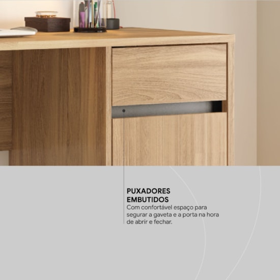 Escrivaninha 109Cm Office 1P 1G Morada Amendola Grafito Escrivaninha 109Cm Office 1P 1G Morada Amendola Grafito