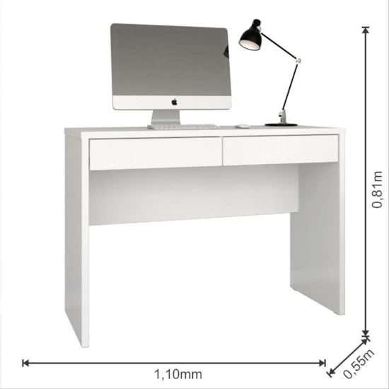 Escrivaninha 110Cm 6080 Luxo Jb Bechara Branco