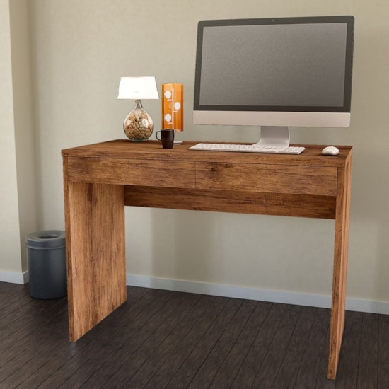 Escrivaninha 110Cm 6080 Luxo Jb Bechara Canela Madeirado  Escrivaninha 110Cm 6080 Luxo Jb Bechara Canela Madeirado