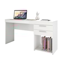 Escrivaninha 120Cm Office 2 Gav Notável Branco New Escrivaninha 120Cm Office 2 Gav Notável Branco New