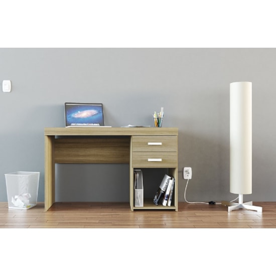 Escrivaninha 120Cm Politorno Malta 2 G Castanho Escrivaninha 120Cm Politorno Malta 2 G Castanho