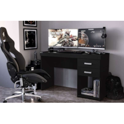 Escrivaninha 120Cm Politorno Malta 2 G Preto Escrivaninha 120Cm Politorno Malta 2 G Preto