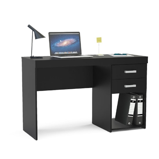 Escrivaninha 120Cm Politorno Malta 2 G Preto Escrivaninha 120Cm Politorno Malta 2 G Preto