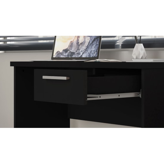 Escrivaninha 90Cm Office Notável Preto Escrivaninha 90Cm Office Notável Preto