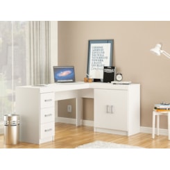 Escrivaninha Canto Kit Espanha Politorno Branco Escrivaninha Canto Kit Espanha Politorno Branco