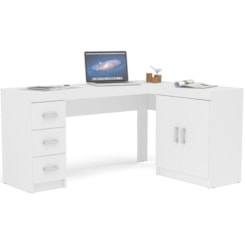 Escrivaninha Canto Kit Espanha Politorno Branco Escrivaninha Canto Kit Espanha Politorno Branco