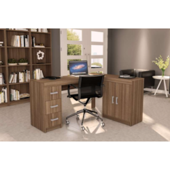 Escrivaninha Canto Kit Espanha Politorno Castanho Escrivaninha Canto Kit Espanha Politorno Castanho