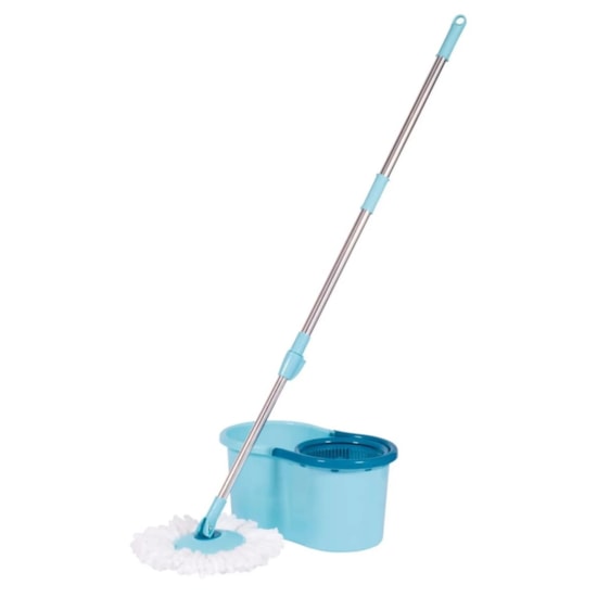 Esfregão Mop Limpeza Prática Mor Azul/Cinza Esfregão Mop Limpeza Prática Mor Azul/Cinza