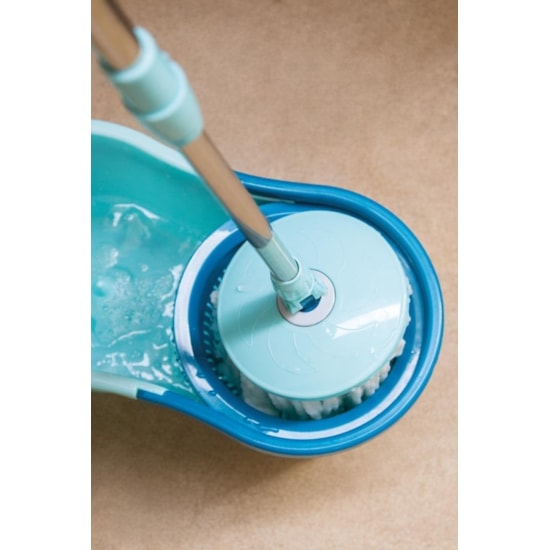 Esfregão Mop Limpeza Prática Mor Azul/Cinza