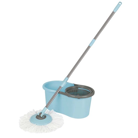 Esfregão Mop Limpeza Prática Mor Azul/Cinza