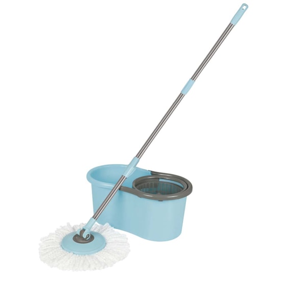 Esfregão Mop Limpeza Prática Mor Azul/Cinza