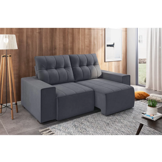 Estofado 2,44M Córdoba Reliance Veludo Chumbo 6310 Estofado 2,44M Córdoba Reliance Veludo Chumbo 6310