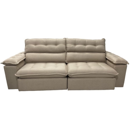 Estofado 2,56 Metros Jobi Estofart 4 Lug Linho Bege B2321