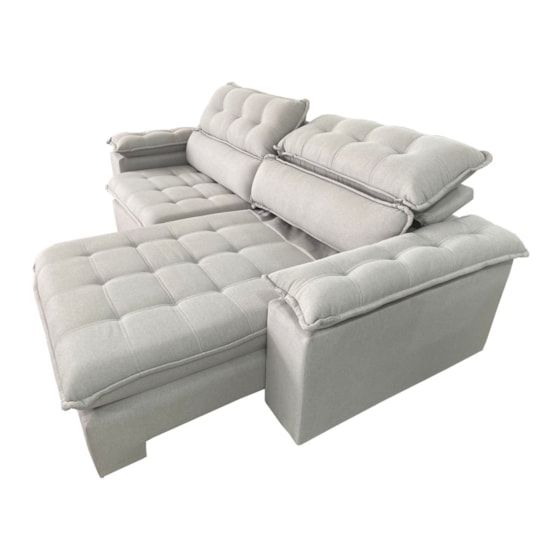 Estofado 2,56 Mt Jobi Estofart 4 Lugares Linho Cinza B2322 Estofado 2,56 Mt Jobi Estofart 4 Lugares Linho Cinza B2322