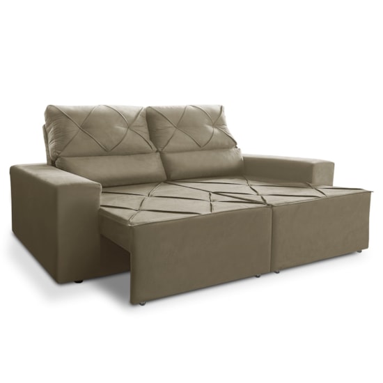 Estofado 2 Metros Parana Veludo Veludo Bege 6265 Estofado 2 Metros Parana Veludo Veludo Bege 6265