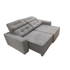 Estofado Classic Reclinavel 3 Lugares 1,70 Metros Bege