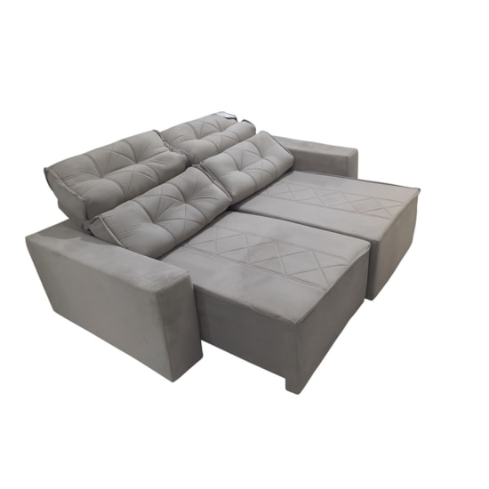 Estofado Classic Reclinavel 3 Lugares 1,70 Metros Bege