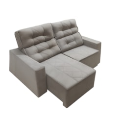 Estofado Classic Reclinavel 3 Lugares 1,70 Metros Bege